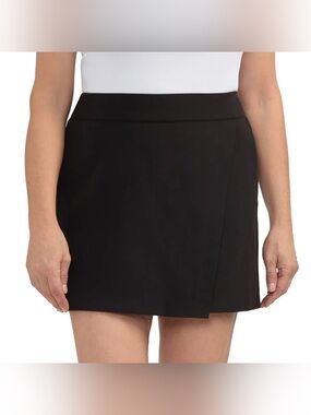 NWOT Frank & Oak Black Asymmetrical Skort with Built-In Shorts